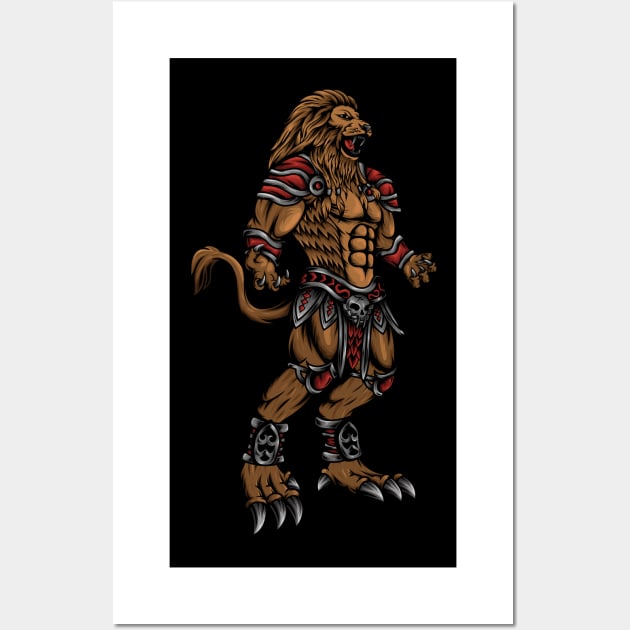 Standing Lion Monster Wall Art by JagatKreasi